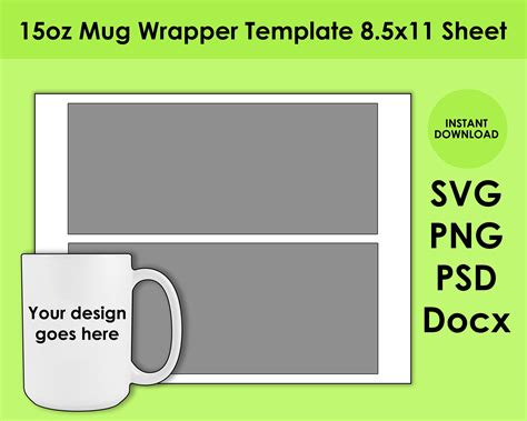 oz mug sublimation template