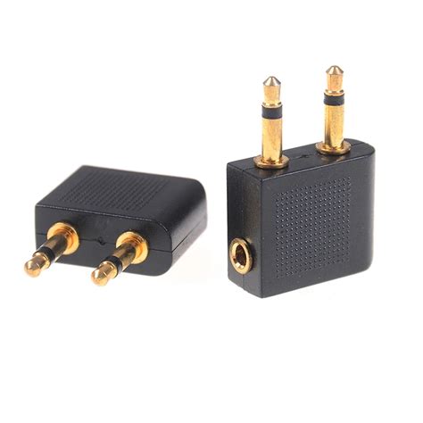 high quality pcs golden plated mm pro airline airplane headphone jack plug adapter