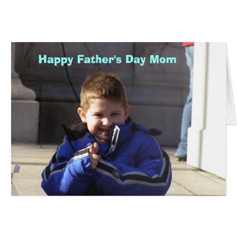 happy fathers day mom card zazzle