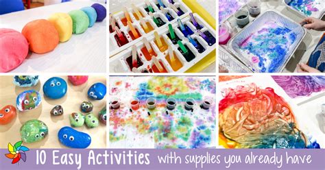 easy preschool activities  supplies