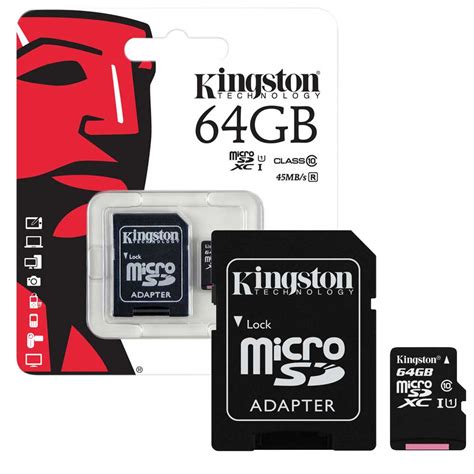 gb kingston micro sd sdxc memory card class  mbs  sd card adapter gb ebay