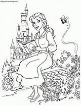 Princesas Bestia Malvorlagen Bela Leyendo Princesses Prinzessin Negro Ecosia Fera Malvorlage sketch template