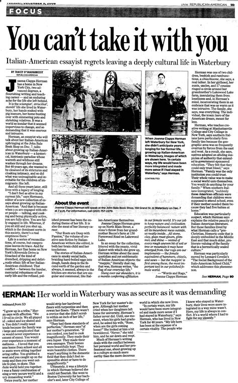 newspaper articles joanna clapps herman