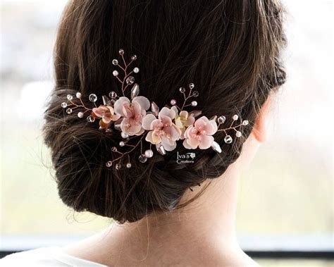 Blossom Hair Pins Pink Blossom Flower Cherry Blossom