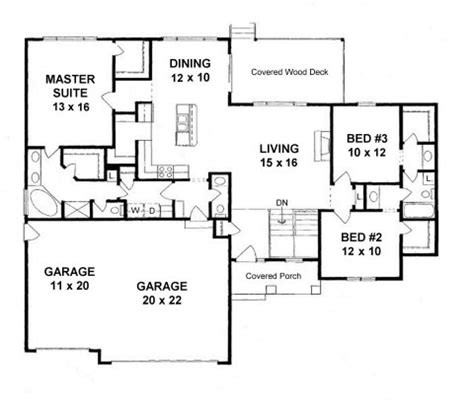plan   bed ranch  split bedroom suites