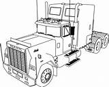 Truck Coloring Pages Trailer Semi Printable Print Mack Kenworth Farm Tractor Superliner Colouring Color Sheets Monster Usa Getcolorings Double Box sketch template