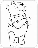 Pooh Winnie Coloring Pages Disneyclips Misc Smelling Air sketch template