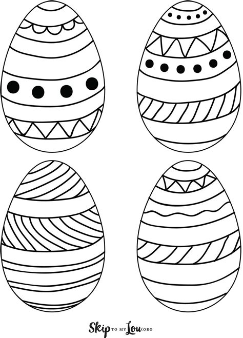 easter egg templates  fun easter crafts skip   lou easter