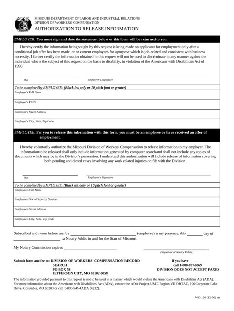 missouri release fill form fill   sign printable  template