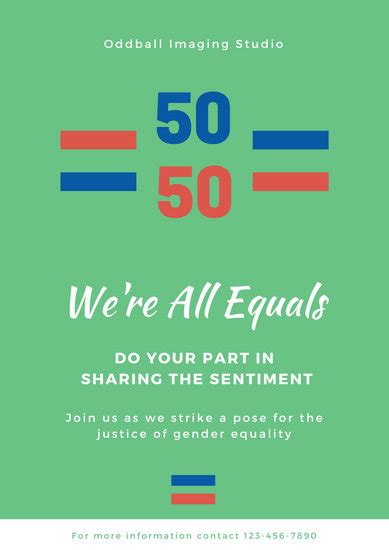 customize 52 gender equality poster templates online canva