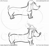 Wiener Clipart Dogs Cartoon Collage Digital Vector Coloring Cory Thoman Outlined 2021 sketch template
