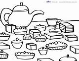 Tea Party Coloring Pages Printable Printables Princess Coolest Birthday Theme Popular Choose Board sketch template