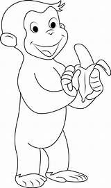 Curious George Coloring Pages Banana Drawing Eating Printable Clipart Monkey Cartoon Kids Color Face Coloringpages101 Print Drawings Getdrawings Washington Getcolorings sketch template