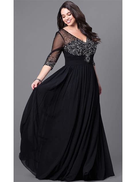 black evening dresses plus size photo 1