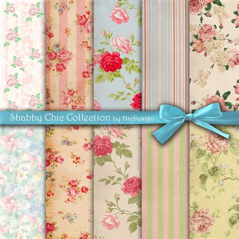 shabby chic digital paper shabby chic collection