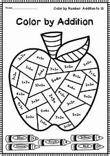 Worksheets School Color Back Activity Two Printable Addition Pages Cute Math Kids Teacherspayteachers Salvo Includes Kindergarten Themed Acessar Infância Jardim sketch template