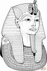 Tutankhamun Mask Death Pattern Coloring Pages sketch template