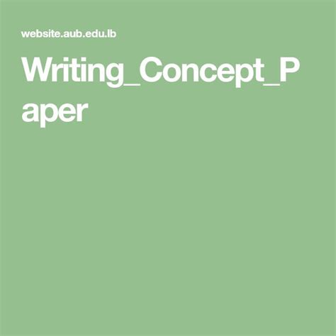 writingconceptpaper writing concept paper