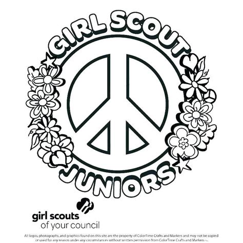 girl scout coloring sheets pages daisy  scouts law printable girl