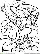 Jack Beanstalk Coloring Fairy Pages Tale Tales Color Preschool Clipart Le Nursery Rhymes Drawing Crafts Traditional Coloriage Et Haricot Magique sketch template