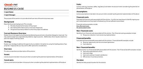 business case study studies examples template project management