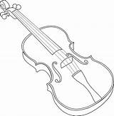 Violin Instrument Clipartist sketch template