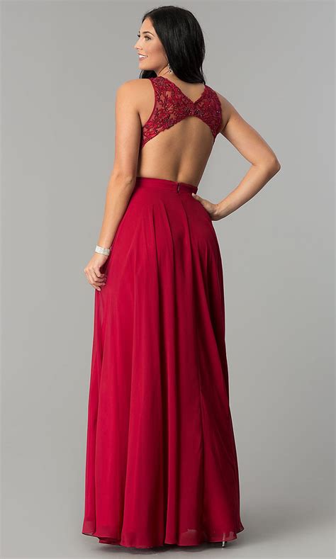 long burgundy high neck prom dress  embroidery prom dresses   inexpensive prom