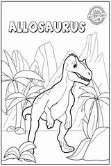 Allosaurus Dinosaurus sketch template