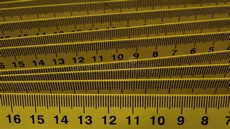 measurement equipment accurate measure centimeter rulers closeup stock