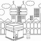 Coloring Kaba Hajj Pages Mecca Kaaba Ka Colouring Bah Worksheets Getcolorings Islamic Getdrawings Children Color sketch template