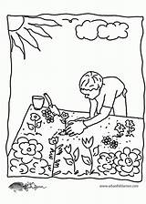 Garden Coloring Pages Vegetable Preschool Colouring Planting Gardening Color Printable Kids Getcolorings Getdrawings Library Clipart Sheets sketch template