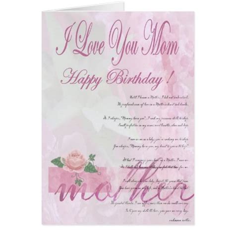 Happy Birthday Mother From Daughter Greeting Card