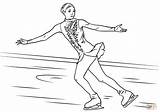 Coloring Ice Skater Skating Pages Printable Drawing Activities sketch template