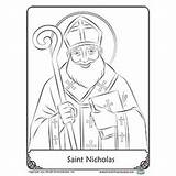 Nicholas Saint Coloring Pages Catholic Christmas Reproducible Craft Store sketch template