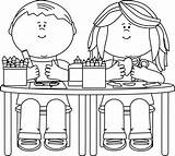 Clipart School Learning Kids Clip Coloring Pages Visit Back Book sketch template