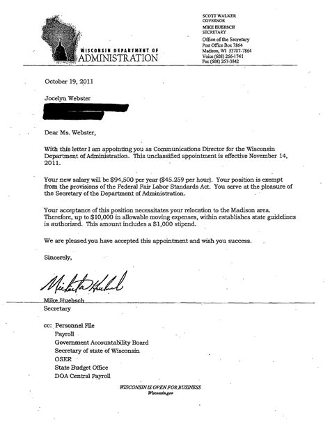 appointment letter  printable documents