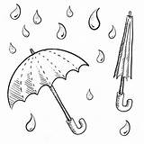 Umbrella Sketch Rain Drop Coloring Parasol Security Illustration Stock Vector Getcolorings Wonderful sketch template