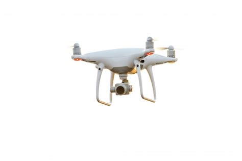 premium photo drone copter flying  digital camera isolated