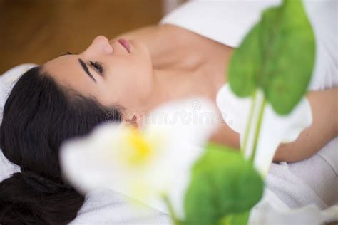 Young Woman Having A Massage Stock Image Image Of Pampering Human