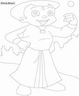 Pages Bheem Chota Coloring Characters Choota sketch template