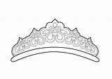 Crown Tiara Coloring Princess Pages Drawing Easy Printable Template Kids Girls Simple Beautiful Color Prince Royal Princes Tiaras Clip Paintingvalley sketch template