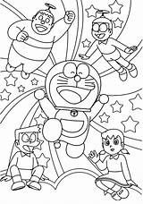 Doraemon Nobita Shizuka Suneo Gian Kanak Stampare Koleksi Coloradisegni Cartoni Pianetabambini Animati Mewarna Gatto Páginas Stampa Dibujo Sketsa Cheerful Dragón sketch template