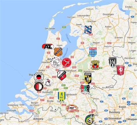 eredivisie clubs logos sport league maps maps  sports leagues