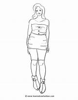 Mannequin sketch template