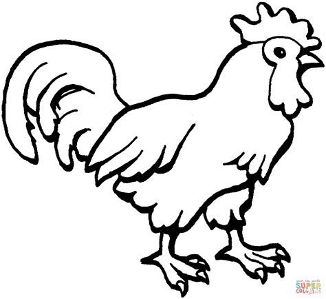 picture  rooster coloring page  printable coloring pages