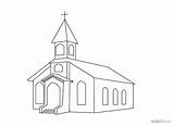 Church Simple Drawing Catholic Easy Drawings Paintingvalley sketch template