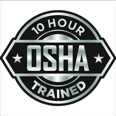 hour osha trained hard hat decal osha  hard hat stickers ebay