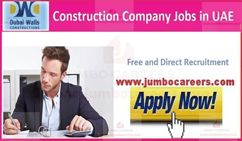 dubai construction company job vacancies