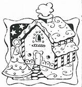Coloring Gingerbread House Pages Christmas Printable Print Kids Color Children Colouring Drawing Man Card Clipart Eve Holidays Houses Cookies Adult sketch template