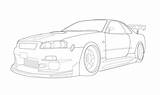Nissan Skyline Gtr Coloring R34 Pages Drawing Draw Sketch Car Gt Drawings Jdm Coloriage Cars Google R32 Lovely Getdrawings Sketches sketch template